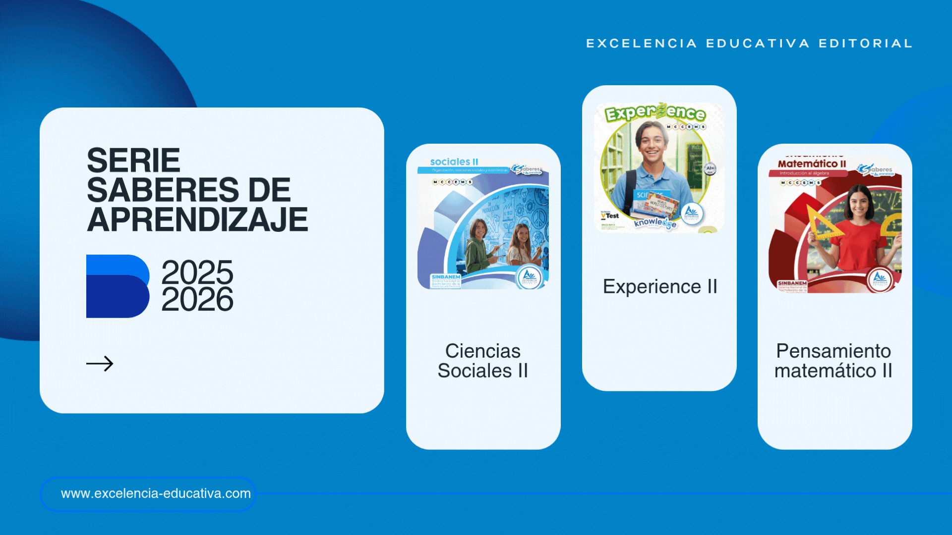 Serie saberes de aprendizaje - Excelencia Educativa Editorial